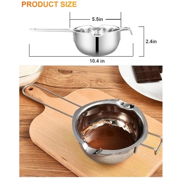 NWOT - Stainless Steel Double Boiler Pot - 2 cup/480 ml - Picture 2 of 4